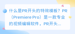 你知道哪里可以下载pr开头的特效模板吗(pr开头特效模板下载)