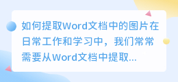 如何提取Word文档中的图片(word图片怎么提取图片)