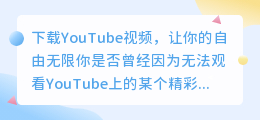 下载YouTube视频，让你的自由无限