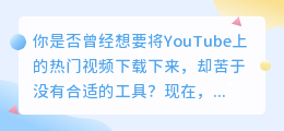 YouTube视频下载大师：一键提取最热门的分享！