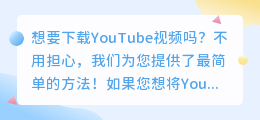 谷歌下载YouTube视频，轻松实现！