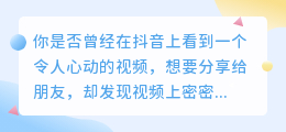 抖音视频去水印教程：教你如何一键去抖音水印，让你轻松分享美好生活！