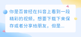 抖音去不了水印？揭秘平台为何拒绝下载用户视频！