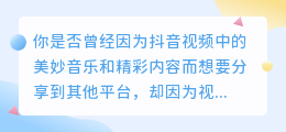 抖音去水印新技巧，轻松设置，让你分享无障碍！