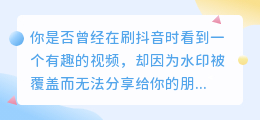 抖音短视频下载神器：一键去水印，获取海量精彩内容！