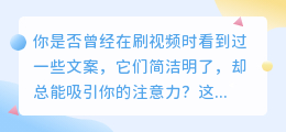 揭秘视频号文案提取：轻松获取流量密码，成为内容之王！