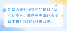 糊精视频提取技术：3大步骤与5点注意事项详解