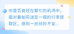 机场行李提取3步走，视频教程快速上手！